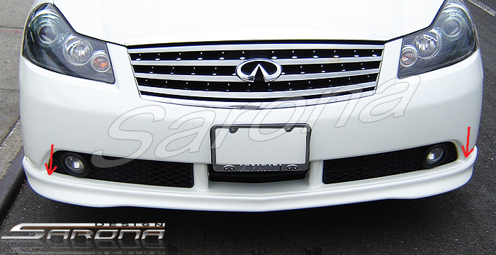 Custom Infiniti M45 Front Bumper Add-on  Sedan Front Lip/Splitter (2006 - 2007) - $325.00 (Part #IF-005-FA)